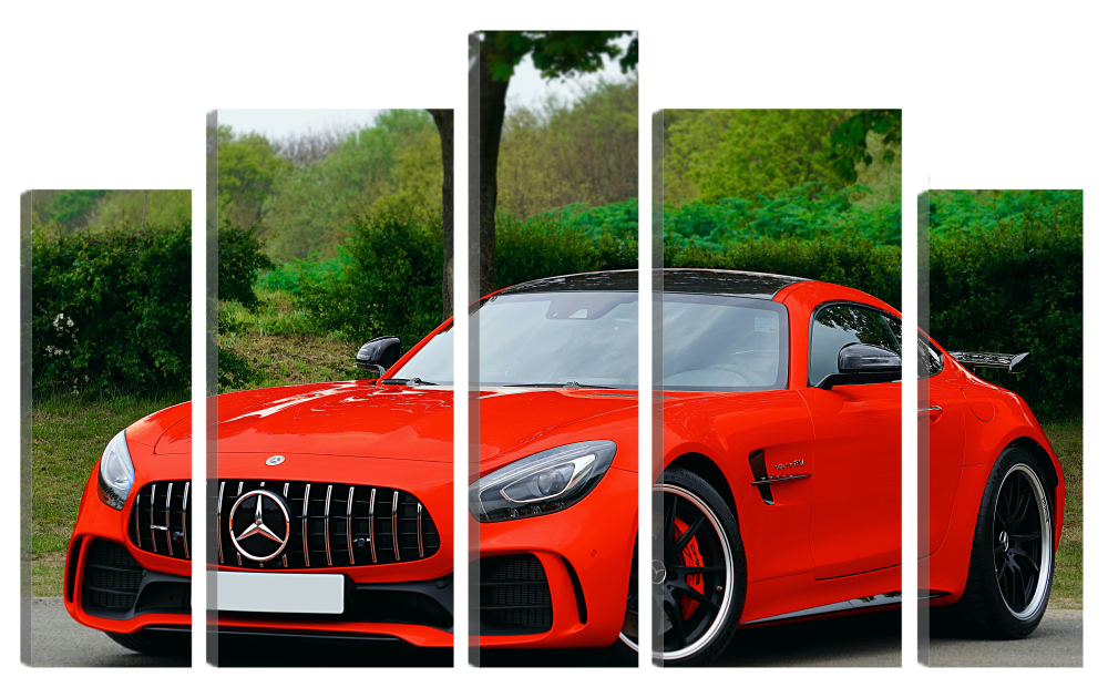 

Большая модульная картина Автомобиль Mercedes-AMG GT красный. PR-1014 161x90см
