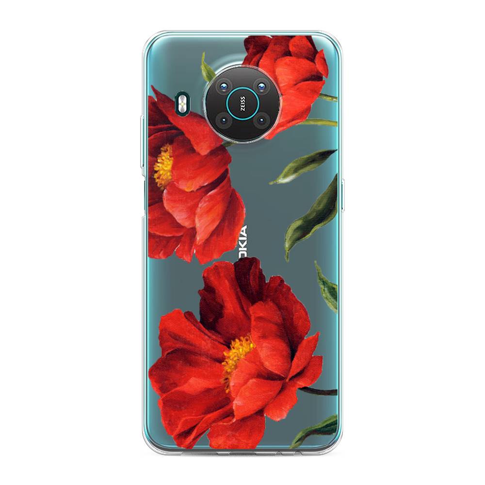 

Чехол Awog на Nokia X10 / Нокиа X10 "Красные маки", Красный, 124750-8