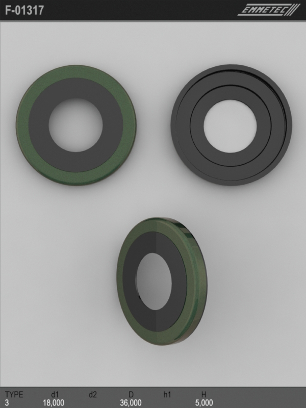 

Сальник рулевой рейки EMMETEC 18x36x5 (3) F-01317, F-01317, F01317