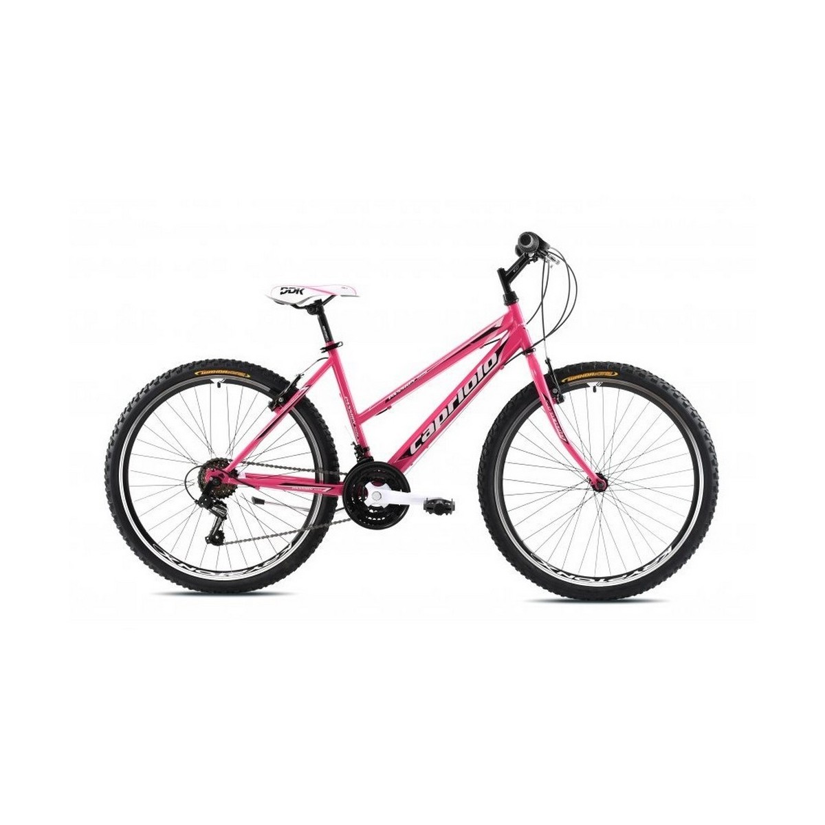 Велосипед CAPRIOLO MTB PASSION LADY 26'' 3 X 6, STEEL 17'' фиолетовый - белый 2024