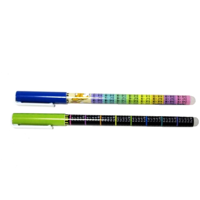 Ручка гелевая deVENTE Пиши-стирай Таблица умножения синяя с ластиком цвет в ассортименте