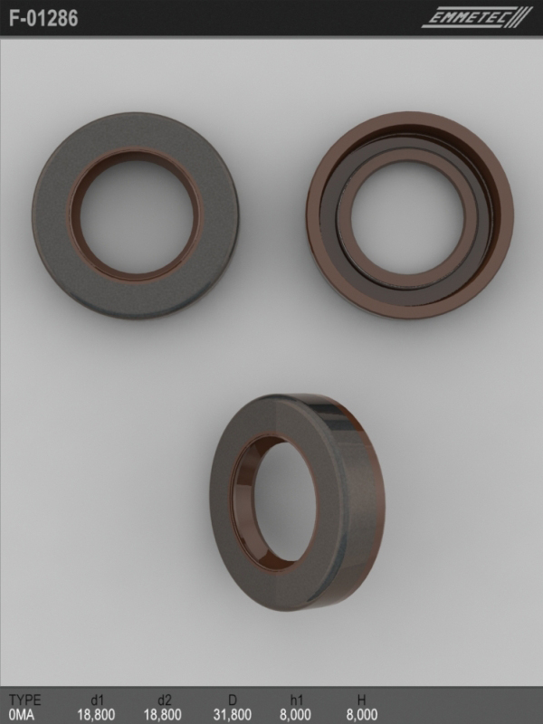 

Сальник рулевой рейки EMMETEC 18.8x31.8x8 (0MA) F-01286, F-01286, F01286