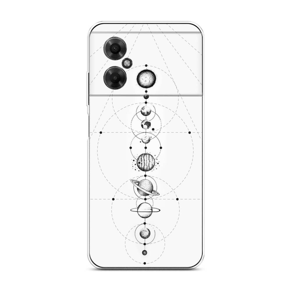 

Чехол на Xiaomi Poco M4 5G "Парад планет", Серый, 316550-2