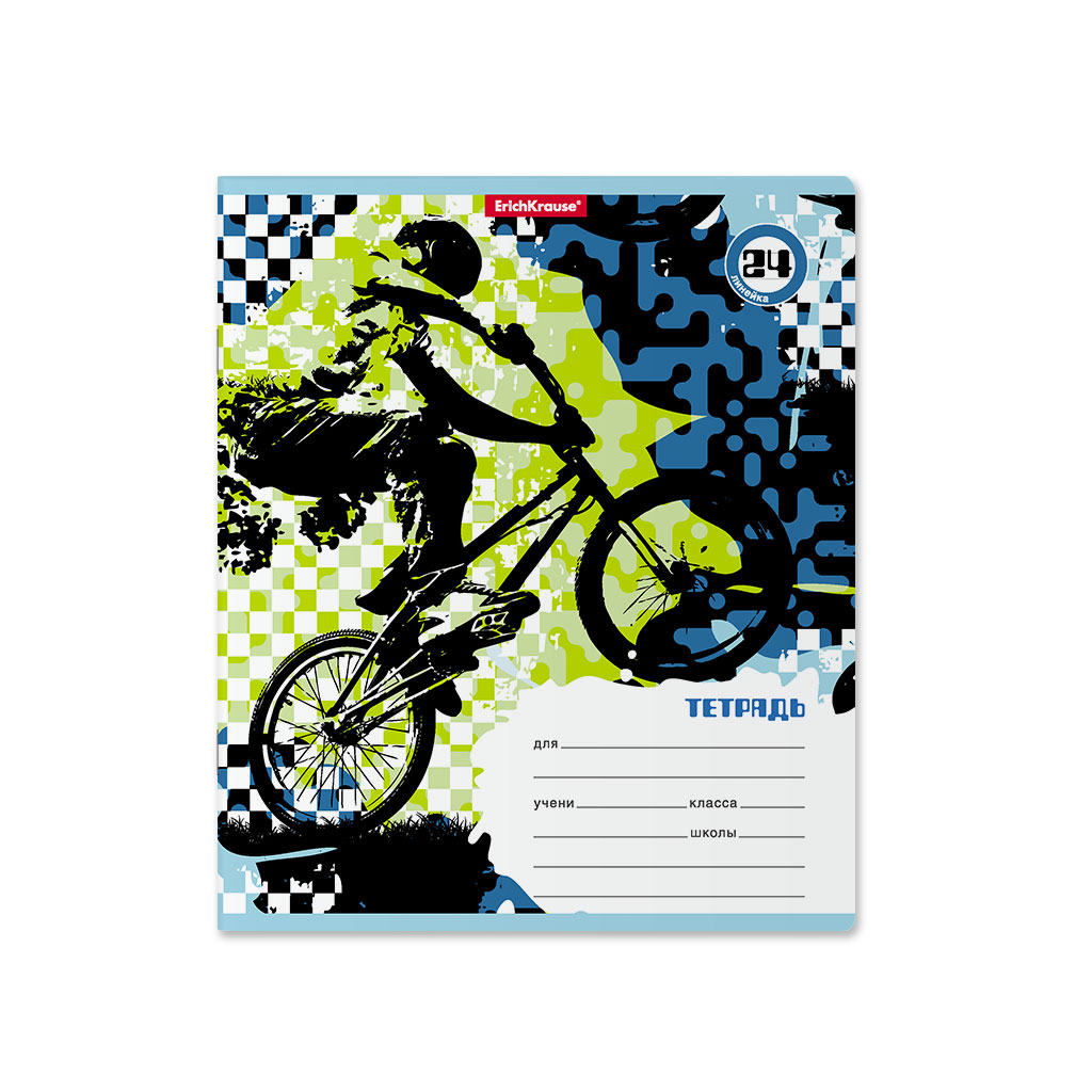 

Тетрадь ErichKrause линейка Cyclist 60г/м2 24л А5, 1760680