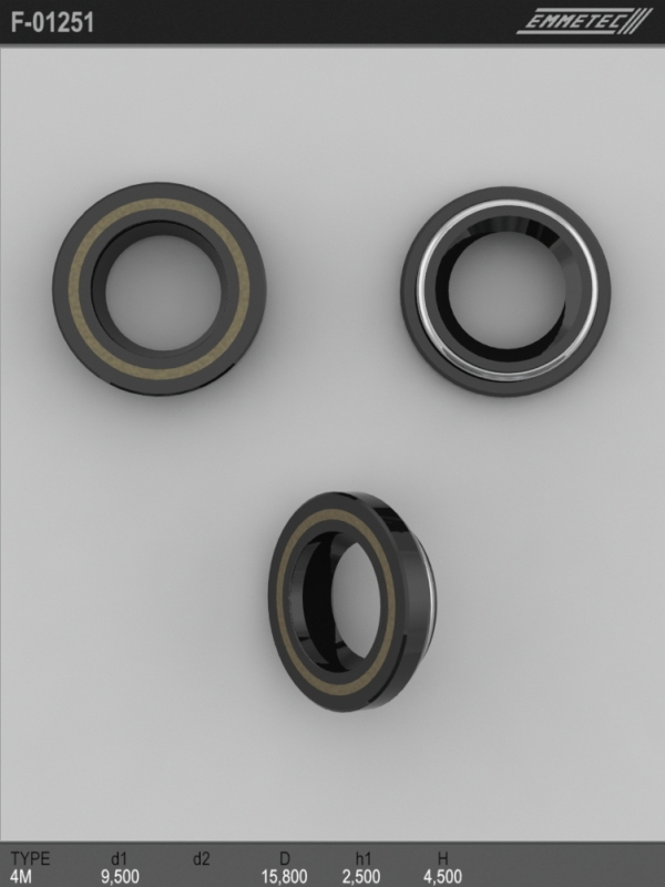 

Сальник рулевой рейки EMMETEC 9.5x15.8x2.5/4.5 (4M) F-01251, F-01251, F01251