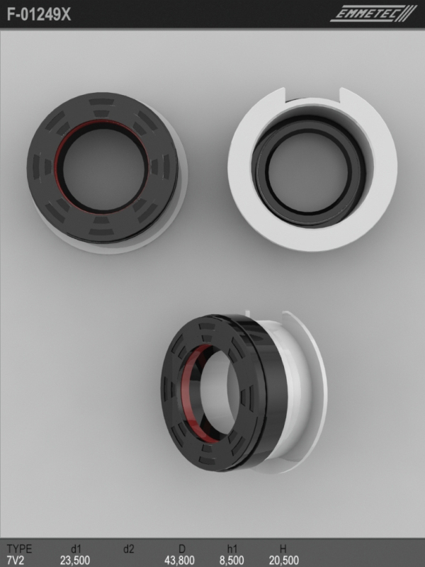 

Сальник рулевой рейки EMMETEC 23.5x39x8.5/20.5 (7V2) F-01249X, F-01249X, F01249X
