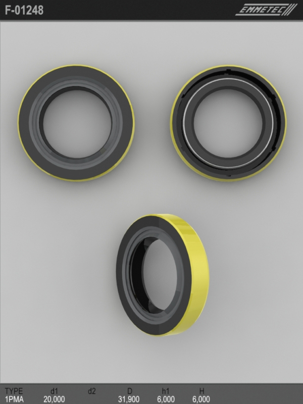

Сальник рулевой рейки EMMETEC 20x31.9x6/6 (1PMA) F-01248, F-01248, F01248