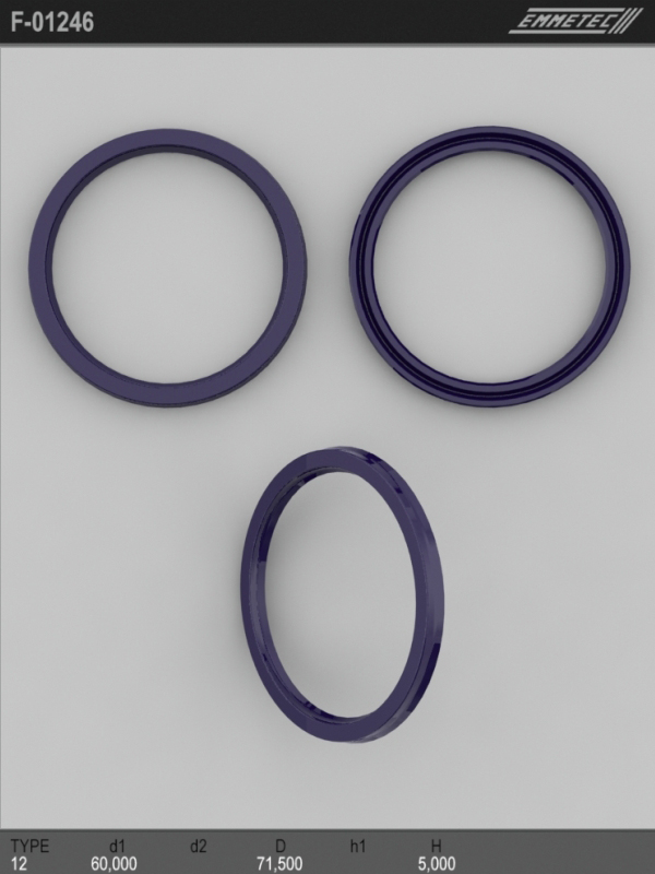 

Сальник рулевой рейки EMMETEC 60x71.5x5 (12) F-01246, F-01246, F01246