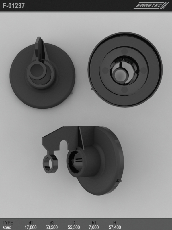 

Сальник рулевой рейки EMMETEC 17x53.5/55.5x7/57.4 (spec) F-01237, F-01237, F01237