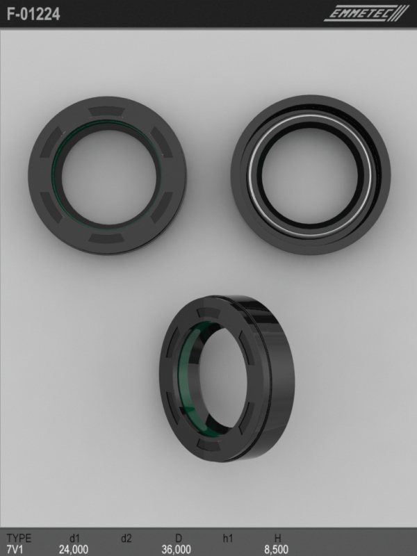 

Сальник рулевой рейки EMMETEC 24x36x8.5 (7V1) F-01224, F-01224, F01224