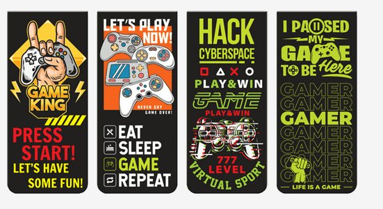 

Закладка магнитная deVente Game 25х56,6мм 4шт, Разноцветный, 1759605