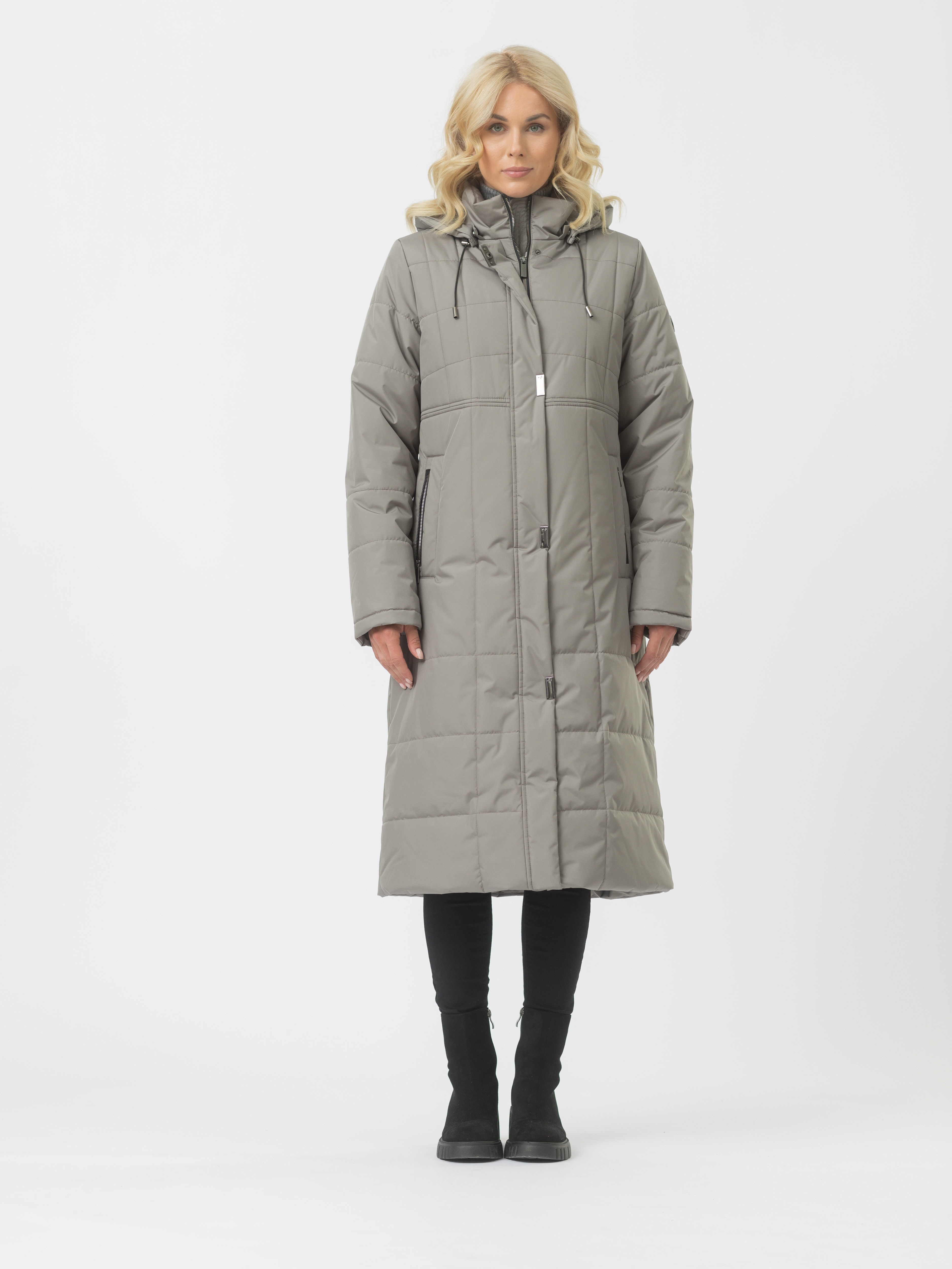 

Пальто женское Maritta 30-3003-10 серое 46 EU, Серый, 30-3003-10