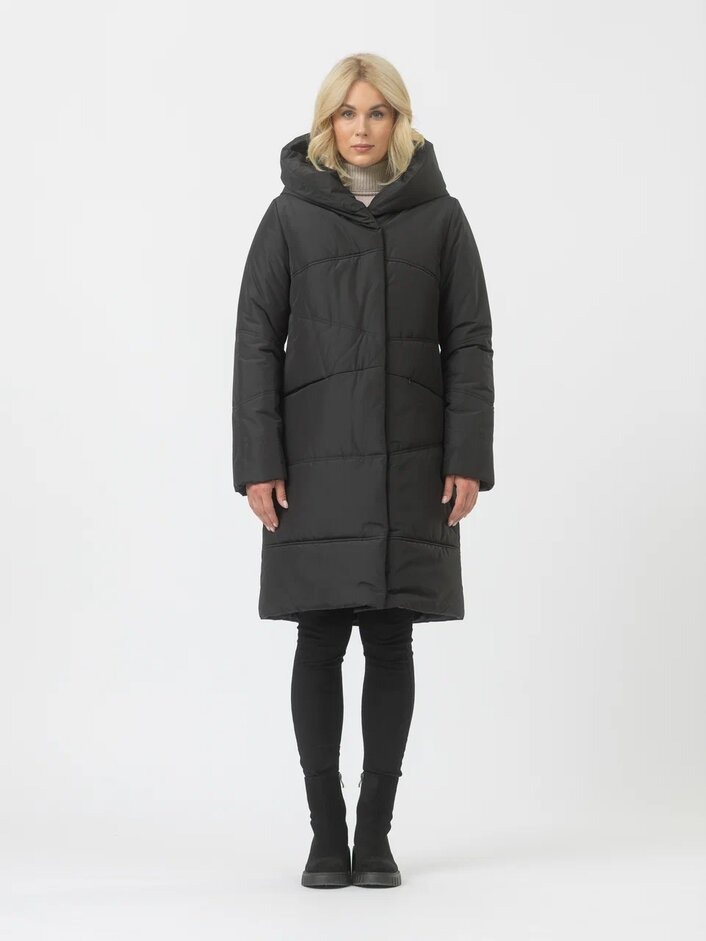

Пальто женское Maritta 30-3031-10 черное 44 EU, Черный, 30-3031-10