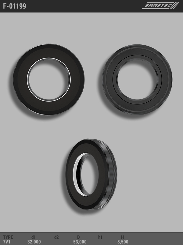 

Сальник рулевой рейки EMMETEC 32x53x8.5 (7V1) F-01199, F-01199, F01199