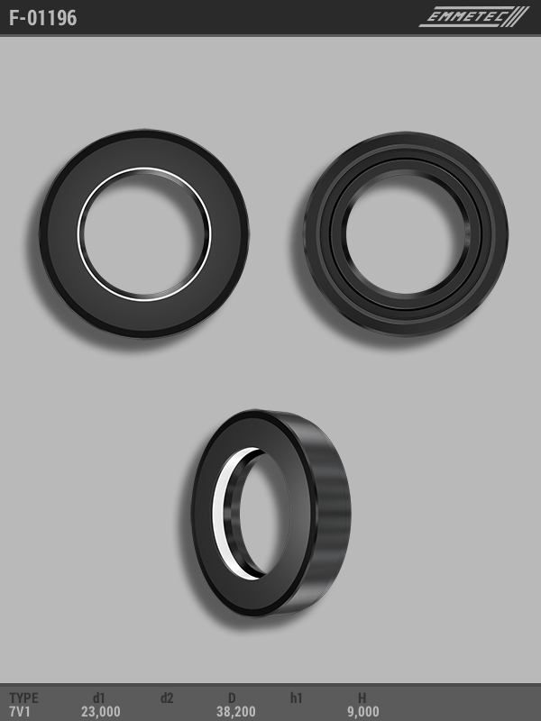 

Сальник рулевой рейки EMMETEC 23x38.2x9 (7V1) F-01196, F-01196, F01196