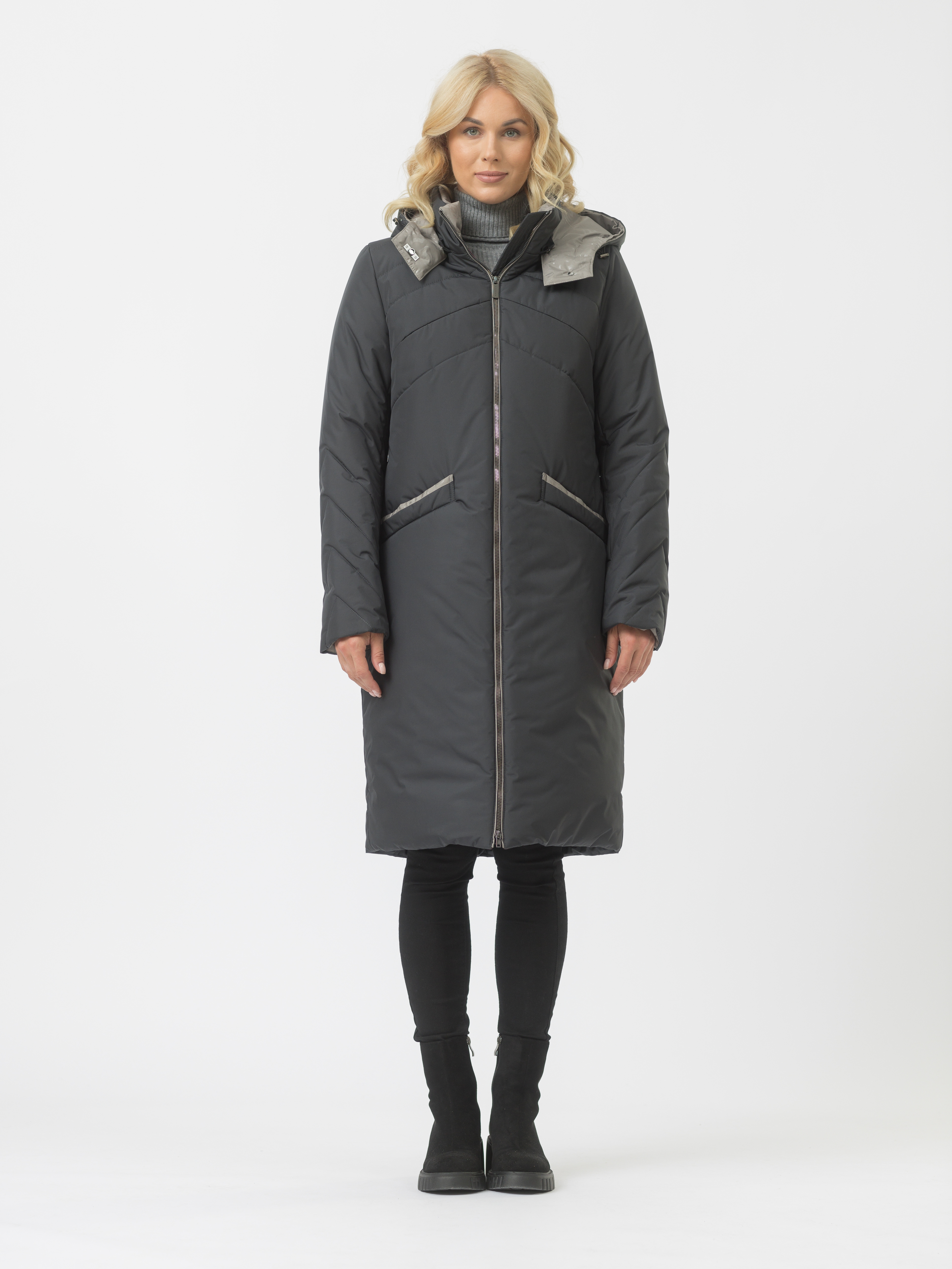 

Пальто женское Maritta 30-3028-10 серое 42 EU, Серый, 30-3028-10