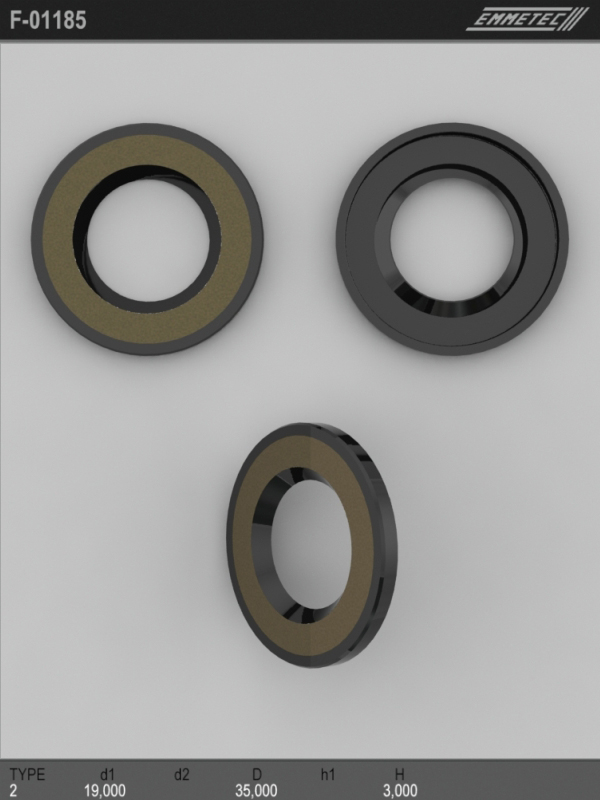 

Сальник рулевой рейки EMMETEC 19x35x3 (2) F-01185, F-01185, F01185