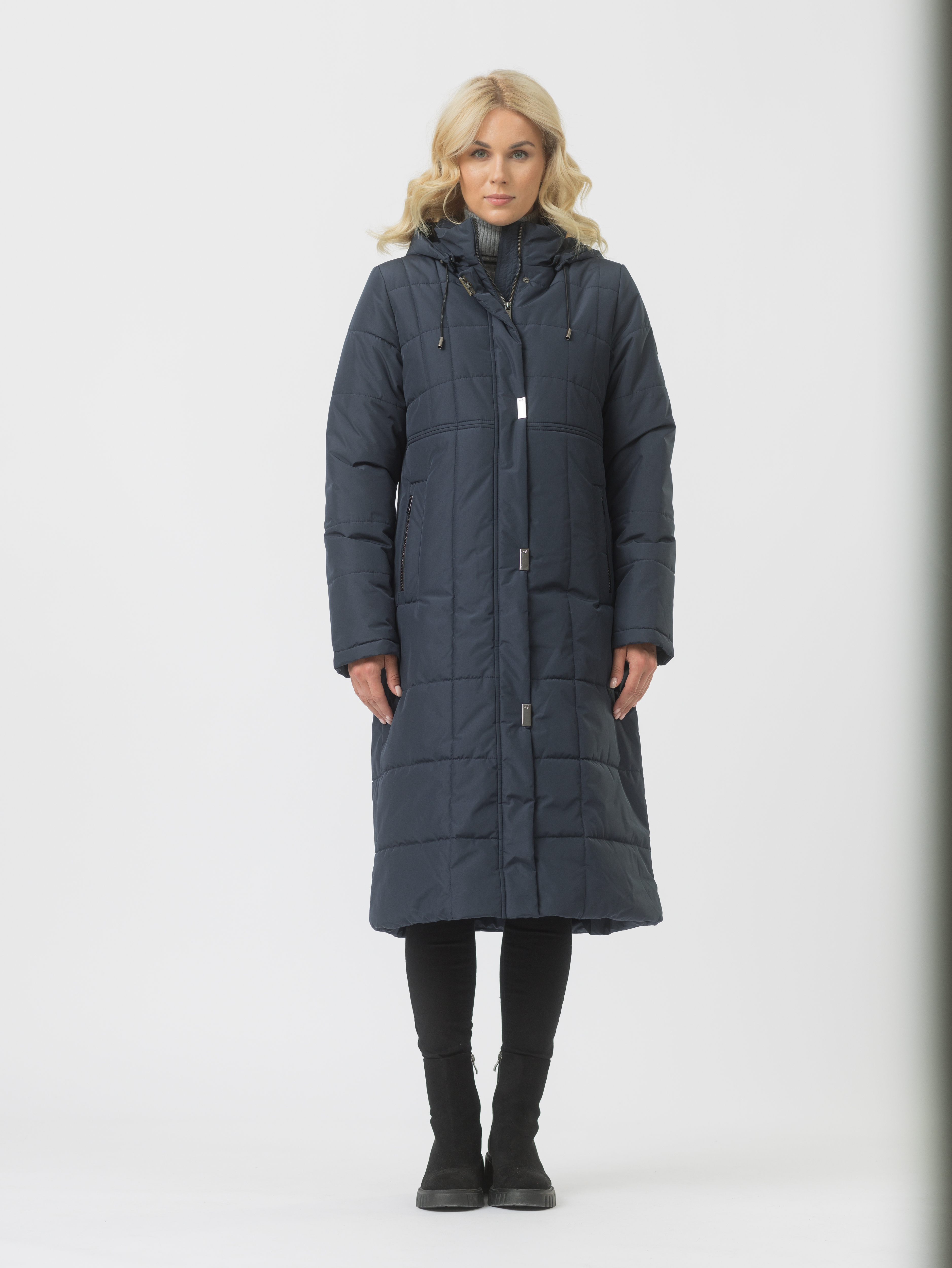 

Пальто женское Maritta 30-3003-10 синее 42 EU, Синий, 30-3003-10