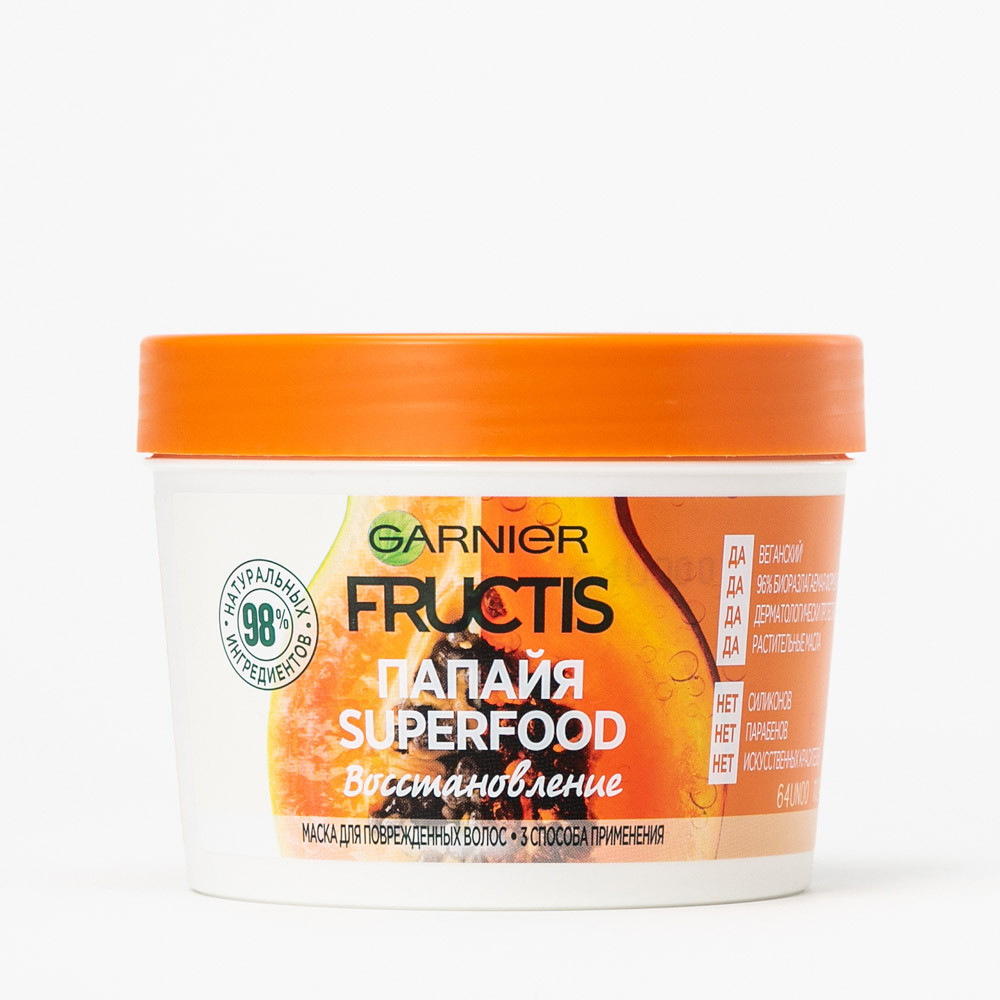 Маска для волос Garnier Fructis Superfood Папайя 390 мл