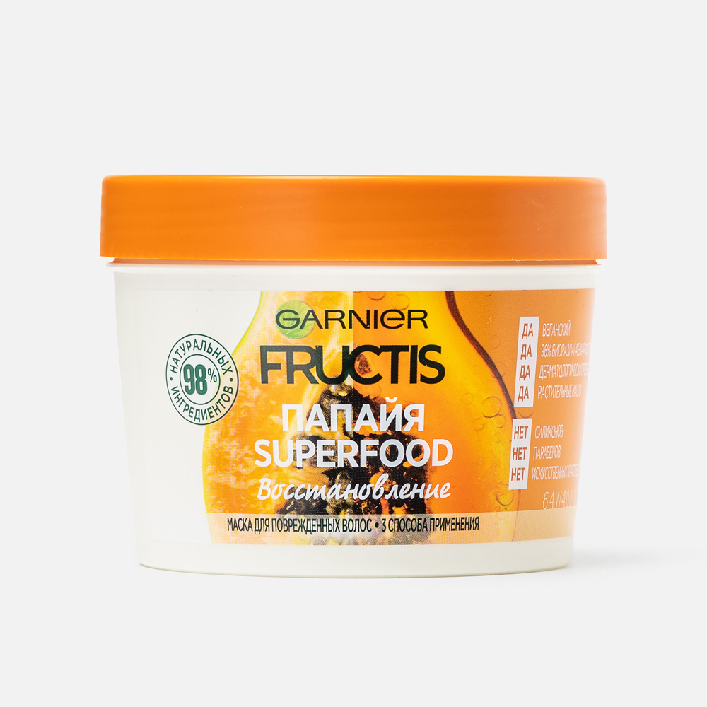 Маска для волос Garnier Fructis Superfood Папайя 390 мл