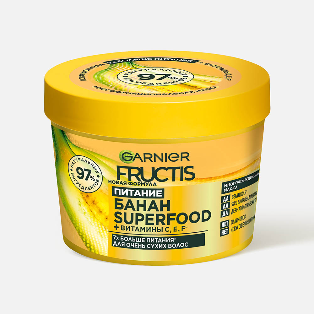 Маска для волос Garnier Fructis Superfood Банан 390 мл