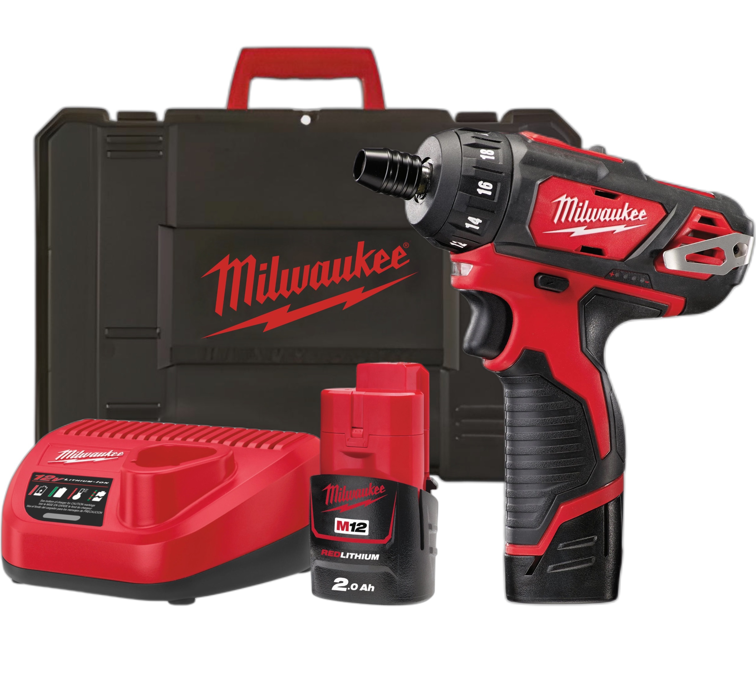 Аккумуляторный шуруповерт Milwaukee M12 BD-202C, 2 АКБ 2 Ач и ЗУ, в кейсе, 4933443885