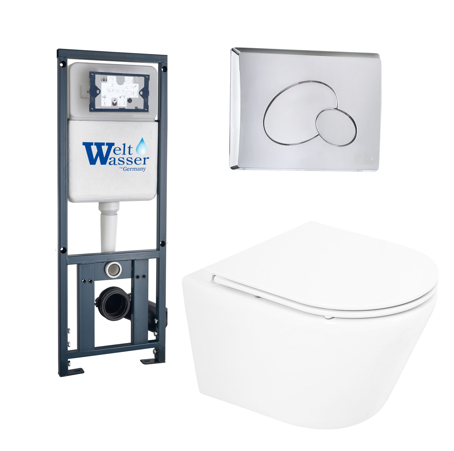 

Комплект инсталляция WeltWasser Marberg + унитаз BelBagno Tre + кнопка хром RD