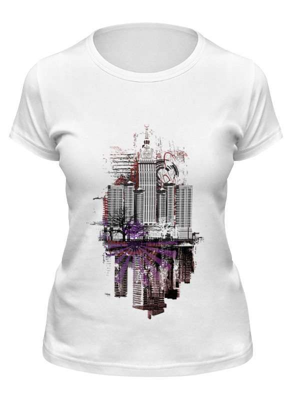 

Футболка женская Printio City art белая L, Белый, City art