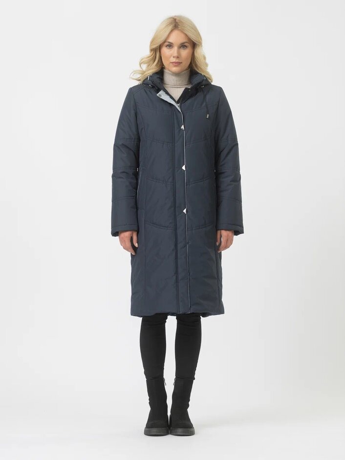 

Пальто женское Maritta 30-3036-10 синее 38 EU, Синий, 30-3036-10
