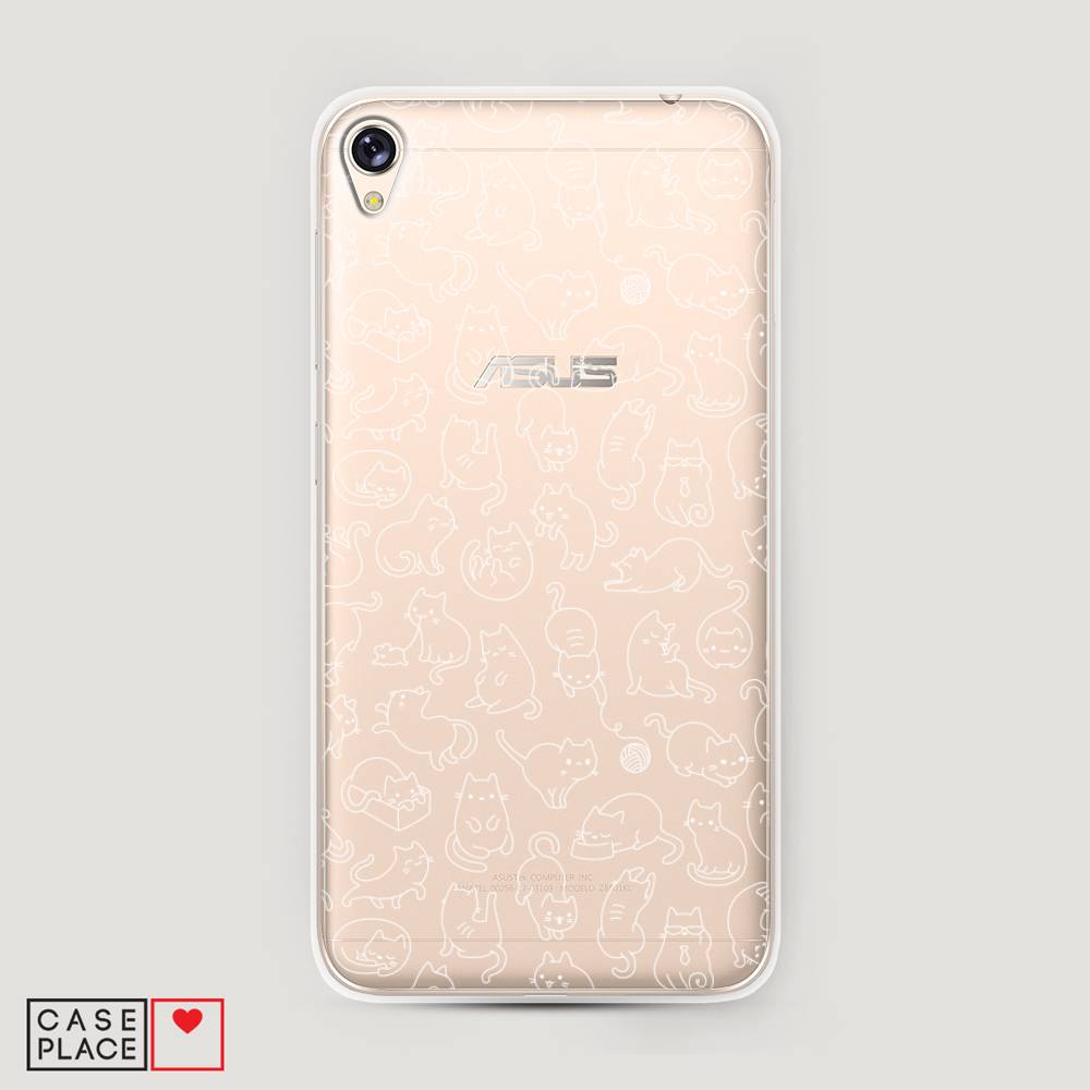 фото Чехол awog "шкодливые котики" для asus zenfone live zb501kl