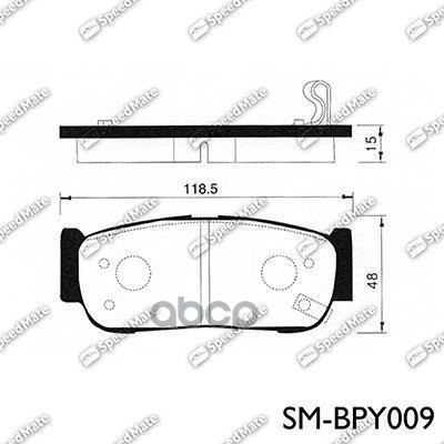 

Колодки Зад.Ssangyong Kyron (-2012),Rexton (-2012) SpeedMate арт. SM-BPY009