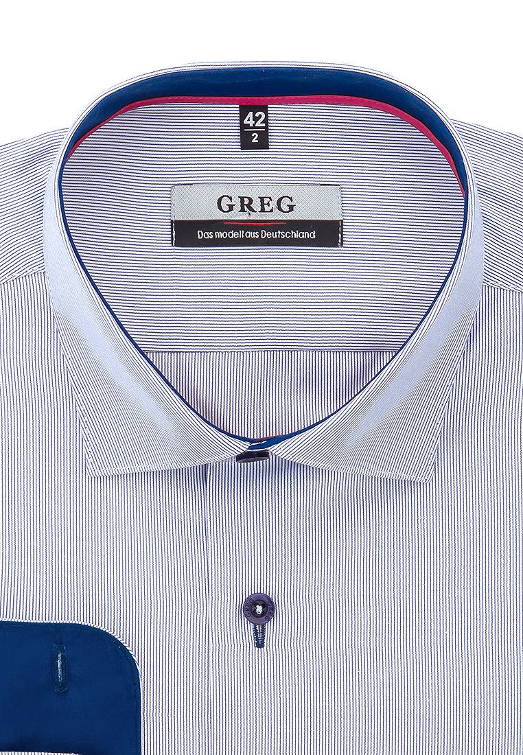 

Рубашка мужская Greg 01-00010501 голубая 39, Голубой, 01-00010501