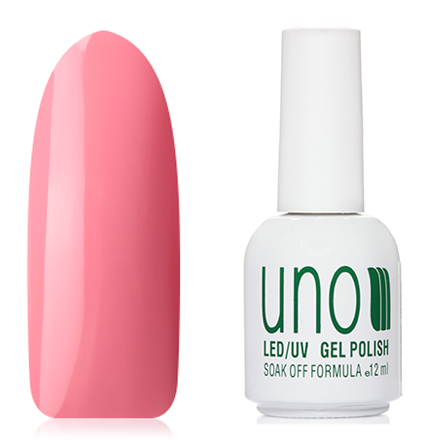 Гель лак для ногтей UNO для маникюра и педикюра, плотный стойкий персиковый розовый, 12 мл