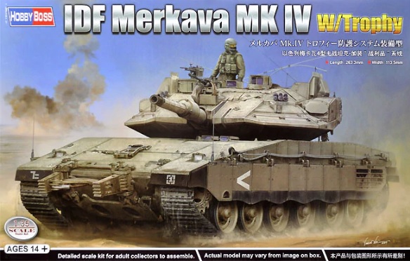 

Сборная модель HobbyBoss 1/35 Израильский танк IDF Merkava Mk IV w/Trophy 84523