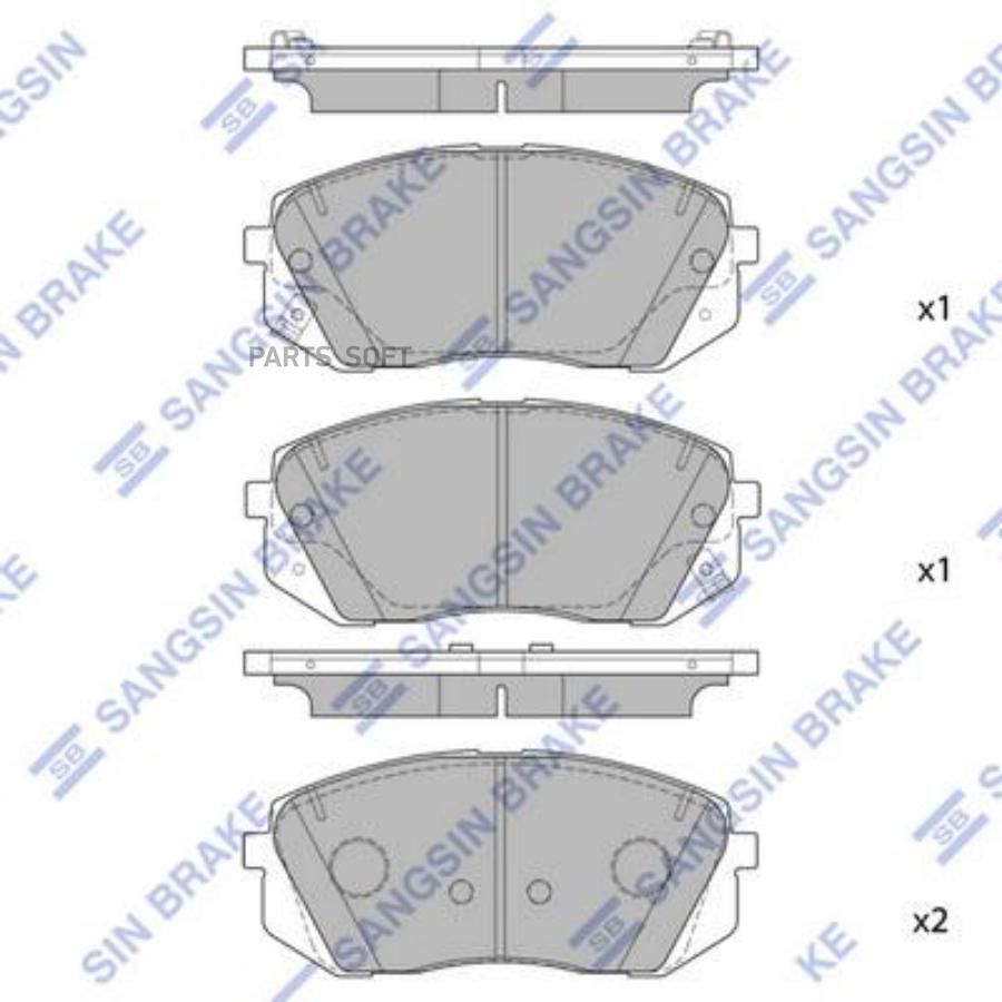 

Тормозные колодки Sangsin brake передние SP1848
