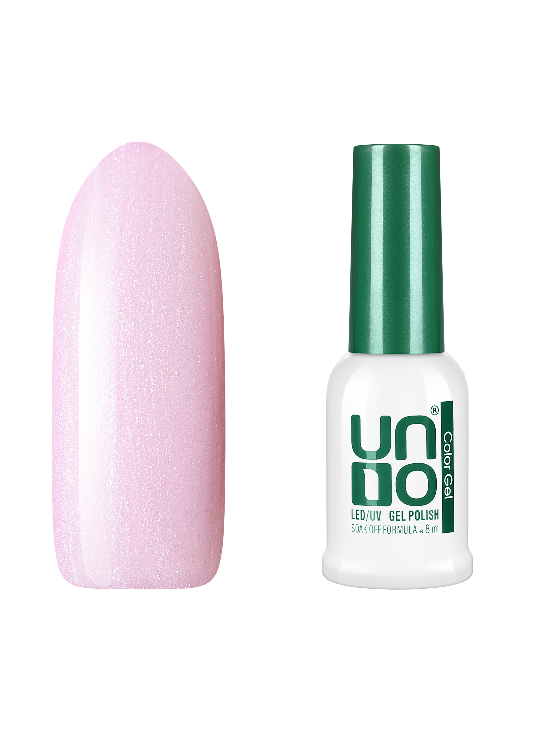 Купить Гель лак для ногтей UNO для маникюра и педикюра, с блестками и перламутром, розовый, 8 мл