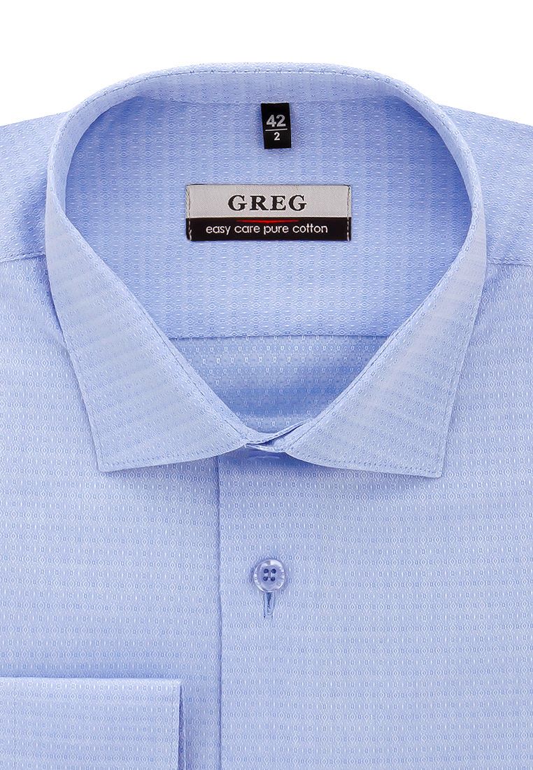 

Рубашка мужская Greg 01-00010255 голубая 40, Голубой, 01-00010255