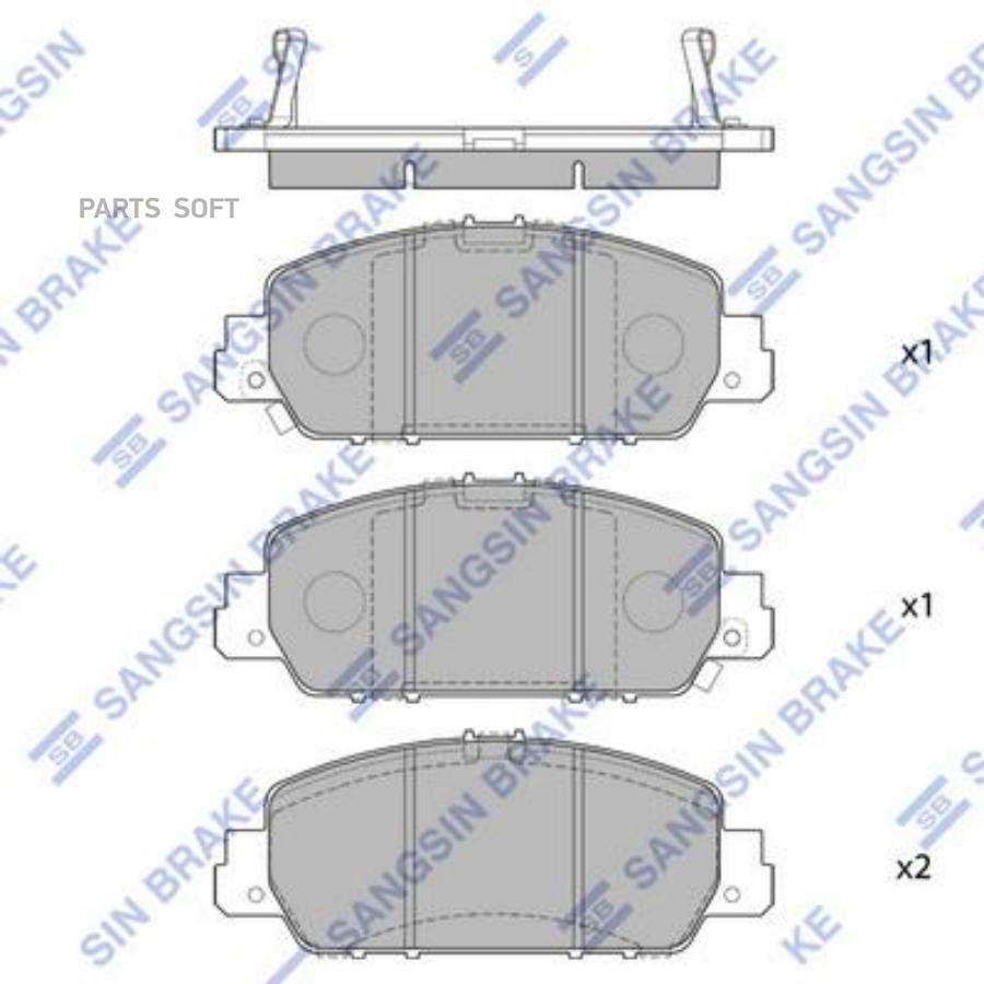 

Тормозные колодки Sangsin brake передние SP1779