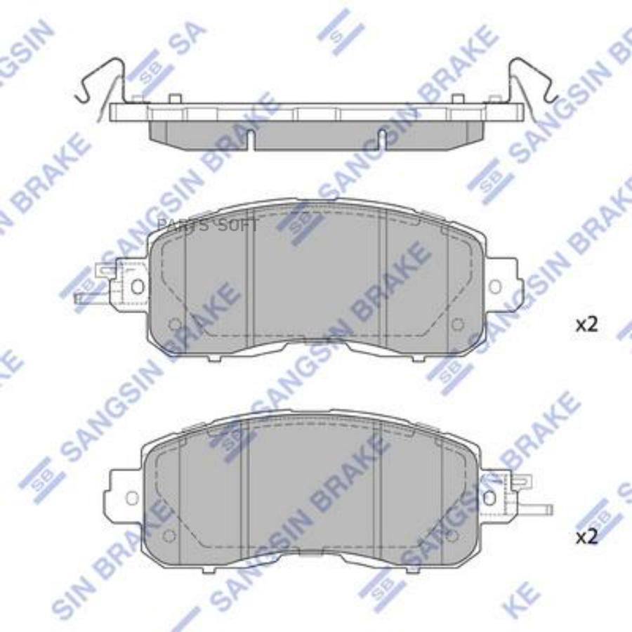 

Тормозные колодки Sangsin brake передние SP1765