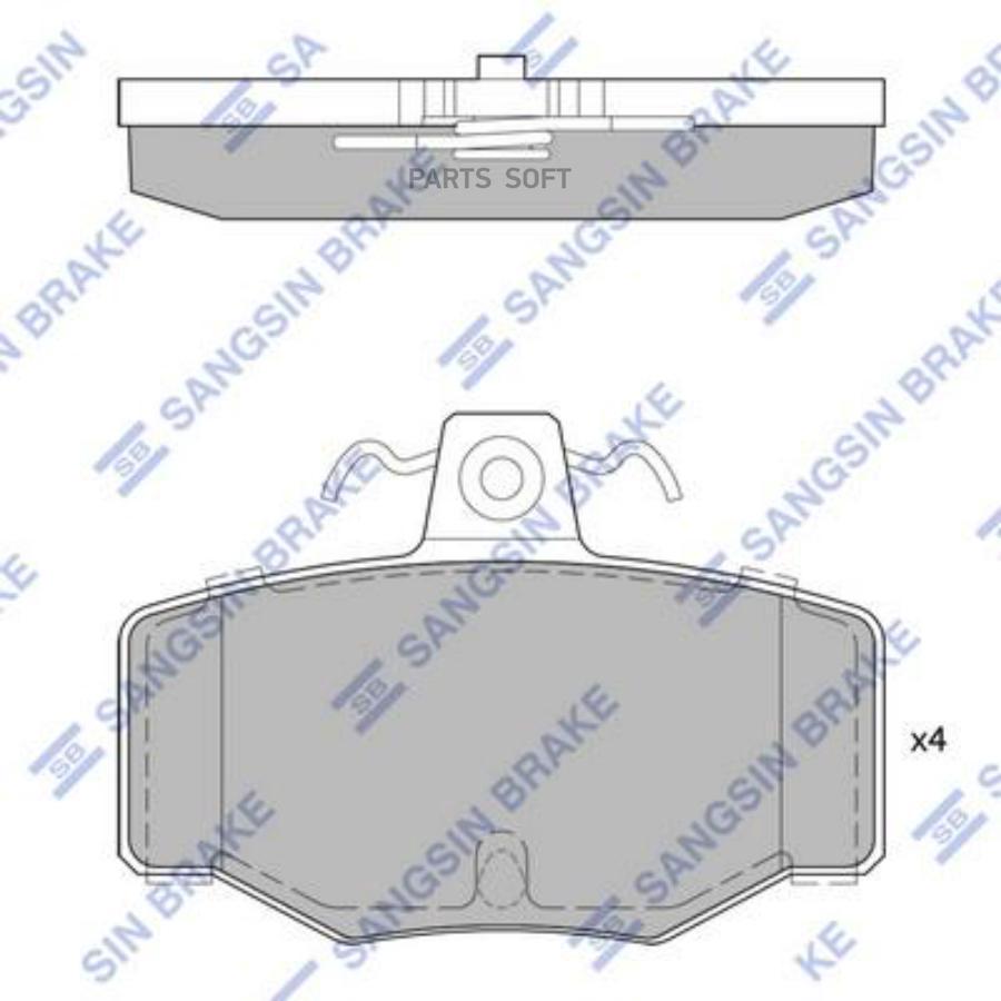 

Тормозные колодки Sangsin brake задние SP1741