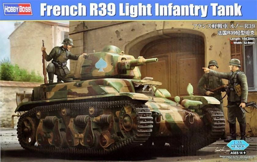 

Сборная модель HobbyBoss 1/35 German R39-Pz.Kpfw 35R(f) 83893