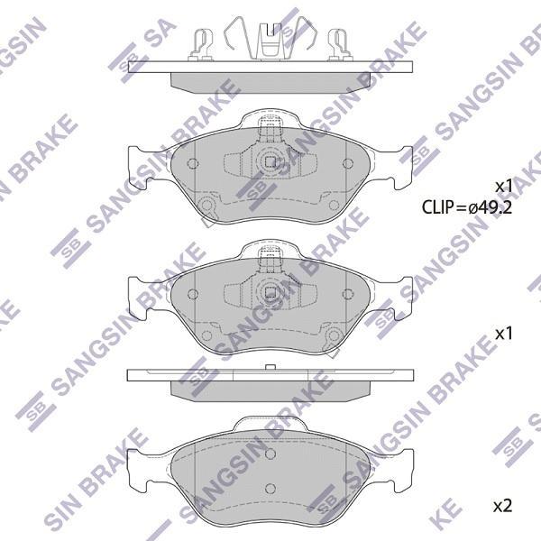 

Тормозные колодки Sangsin brake передние SP1631