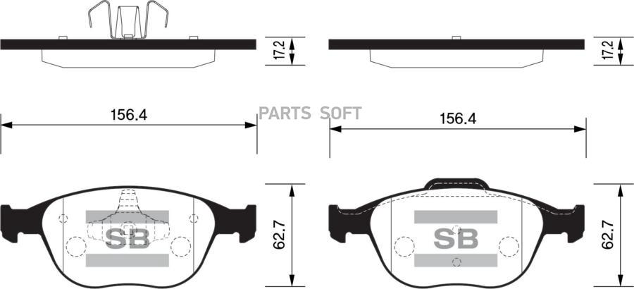 

Тормозные колодки Sangsin brake передние SP1623