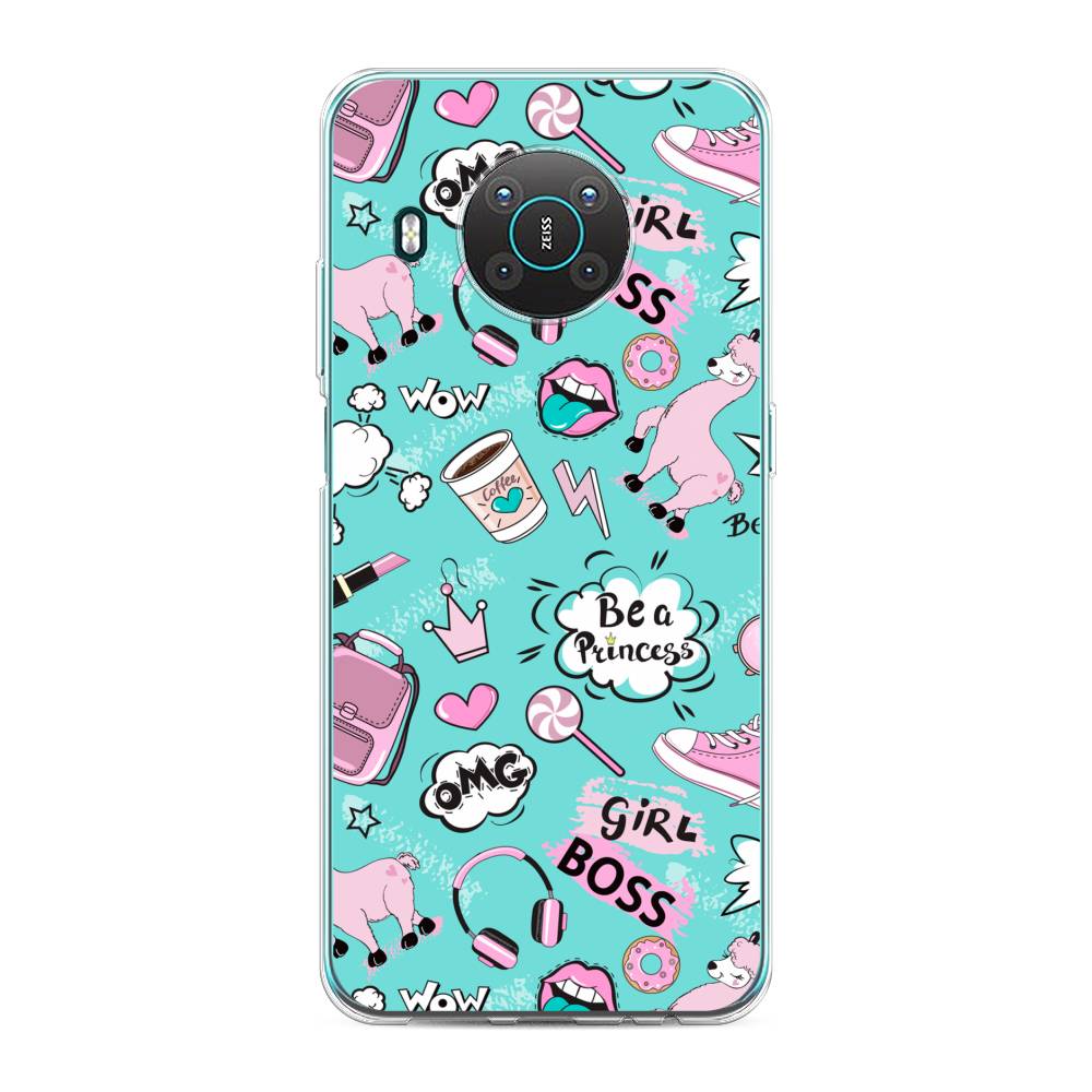 

Чехол Awog на Nokia X10 / Нокиа X10 "Стильная лама", Голубой;белый;розовый, 124750-1