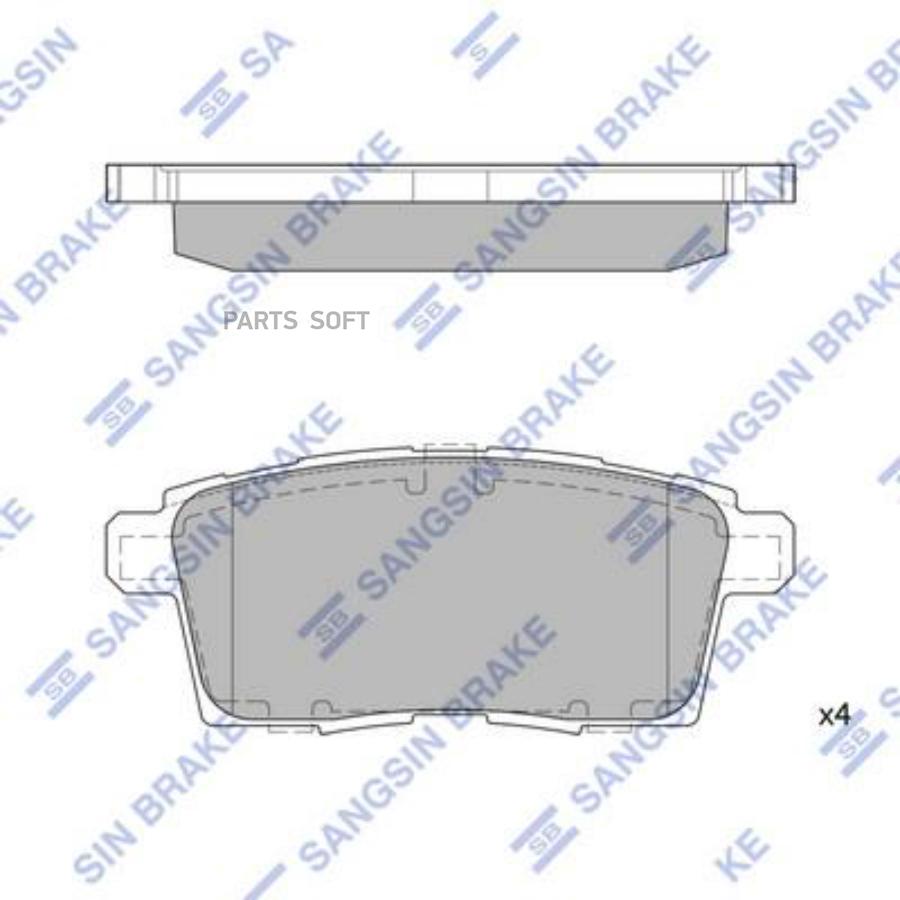 

Тормозные колодки Sangsin brake задние SP1604