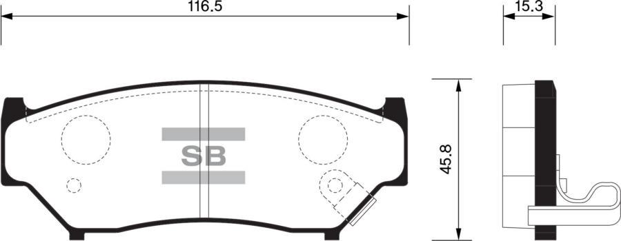 

Тормозные колодки Sangsin brake передние SP1584