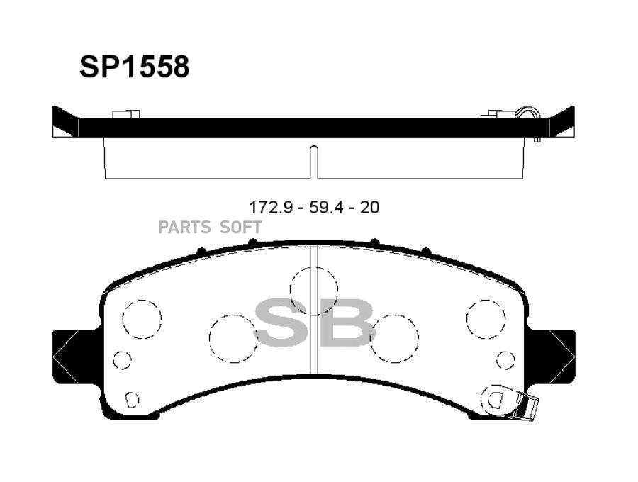 

Тормозные колодки Sangsin brake задние SP1558