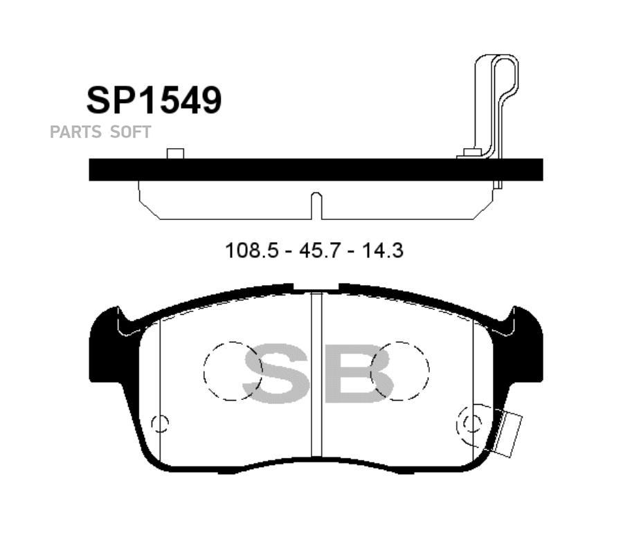 

Тормозные колодки Sangsin brake передние SP1549