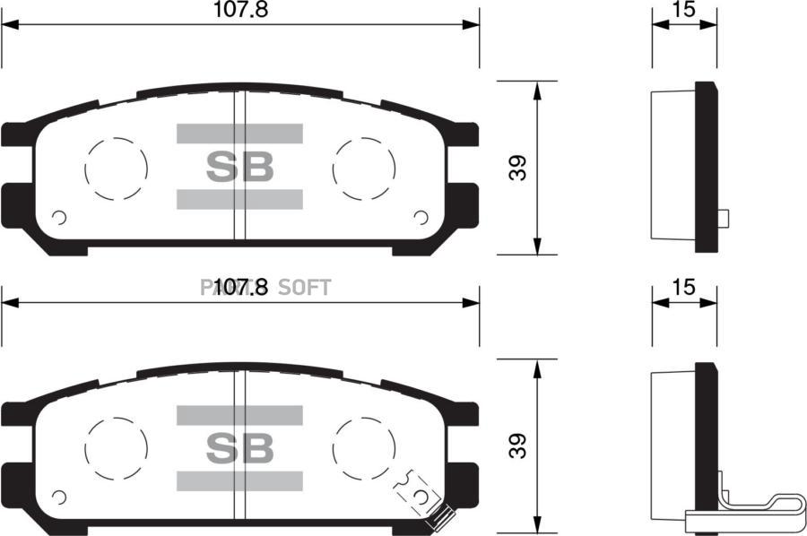 

Тормозные колодки Sangsin brake задние SP1537