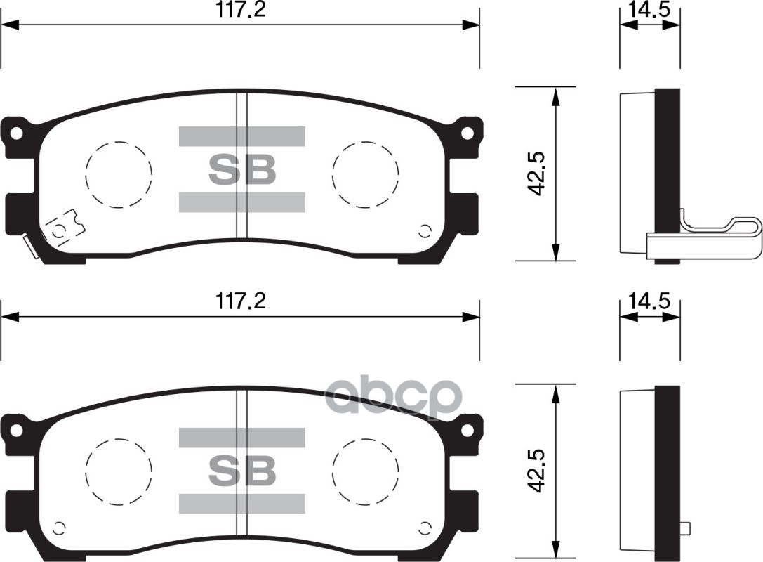 

Тормозные колодки Sangsin brake задние SP1528